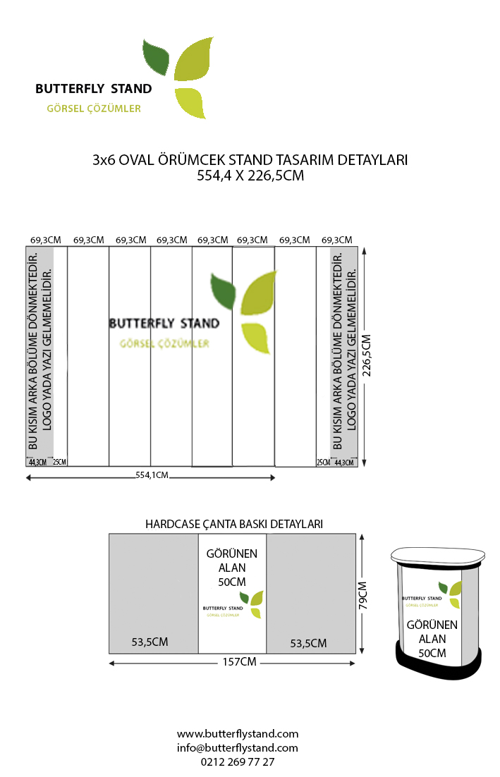 3x6 Oval Örümcek Stand - Görsel 9