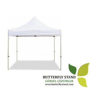 Çardak Gazebo Tente Beyaz Tavanlı 300x300