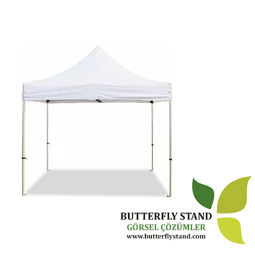 Çardak Gazebo Tente Beyaz Tavanlı 300x300