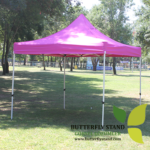 Çardak Gazebo Tente Pembe Tavanlı 300x300