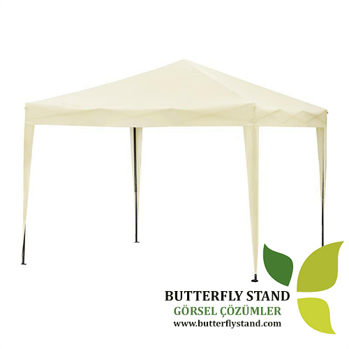 Kamelya Çardak Gazebo Tente Krem Tavanlı 300x300