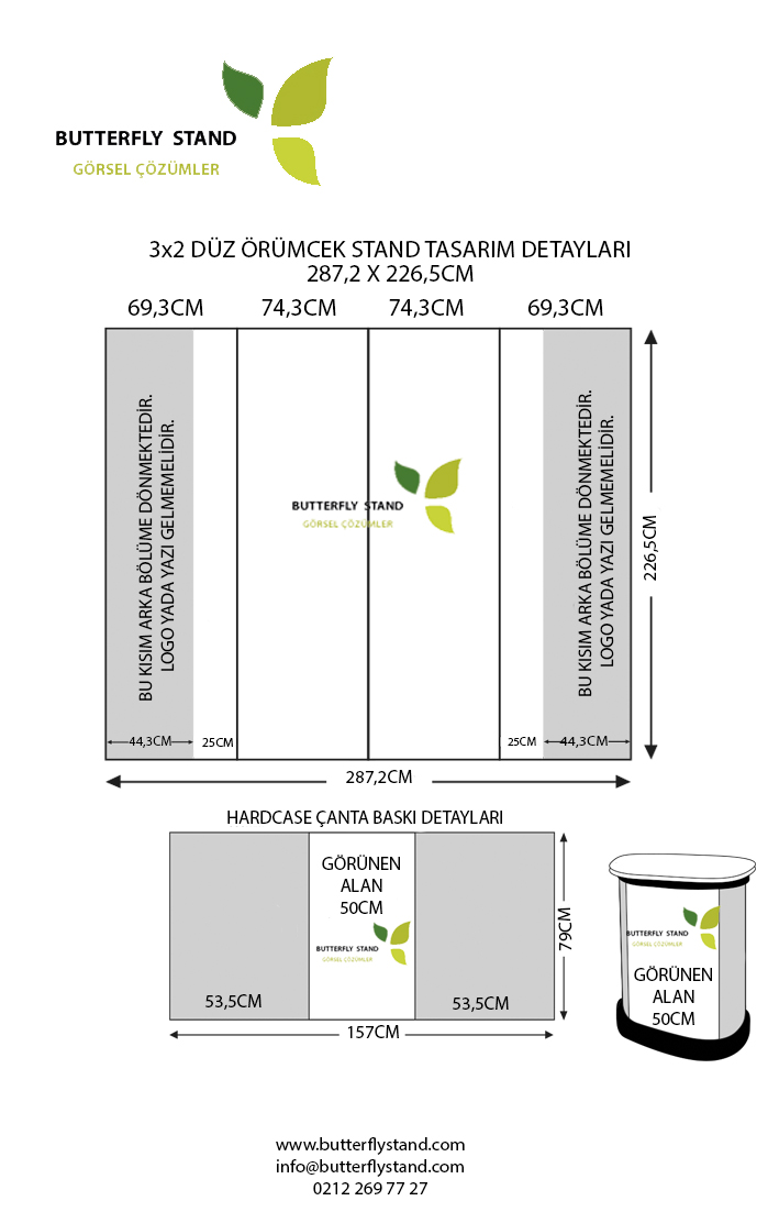 Pop Up Display Stand Düz 3×2 - Görsel 3