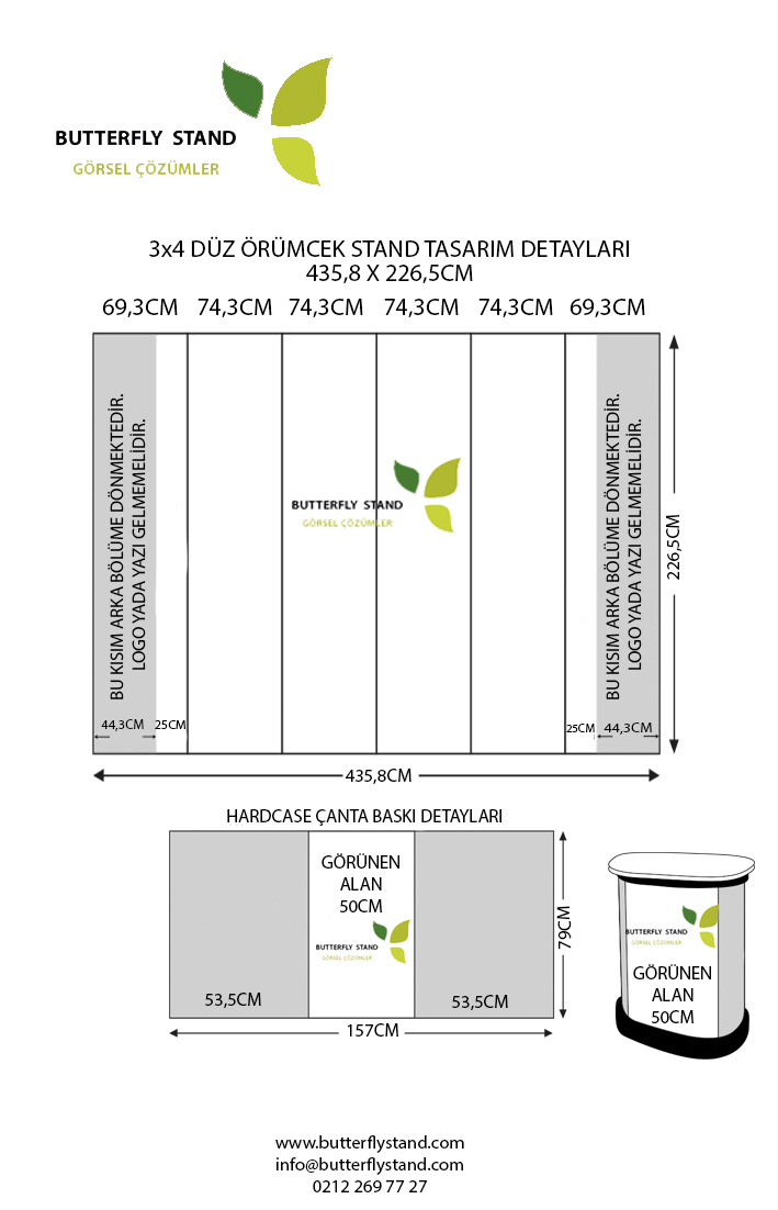 Pop Up Display Stand Düz 3×4 - Görsel 4