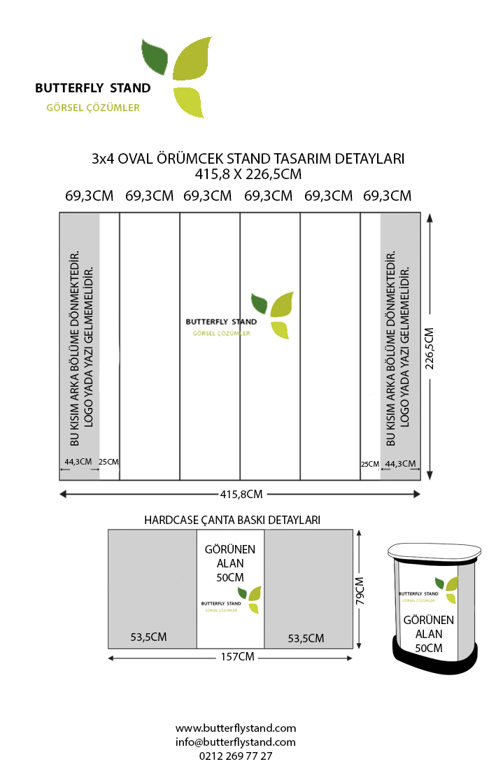 Pop Up Display Stand Oval 3×4 - Görsel 5