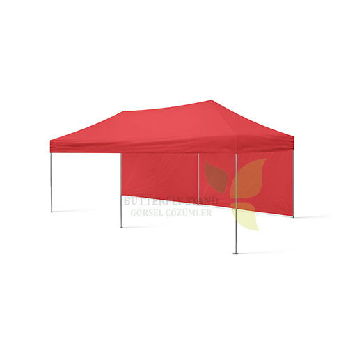 Gazebo Tente 3x6 Kırmızı Tavanlı - Görsel 2
