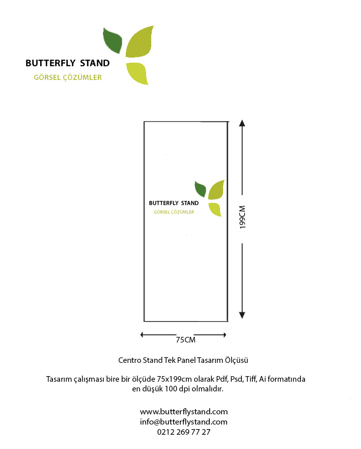Centro Stand Düz 1 Panel 75×200 - Görsel 5