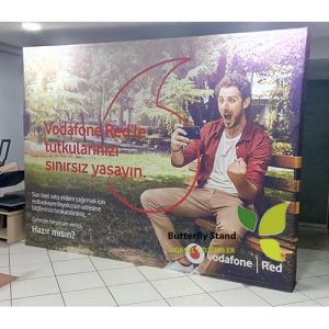 kumaş tekstil baskılı örümcek stand