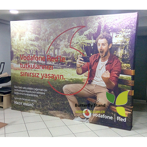 kumaş tekstil baskılı örümcek stand