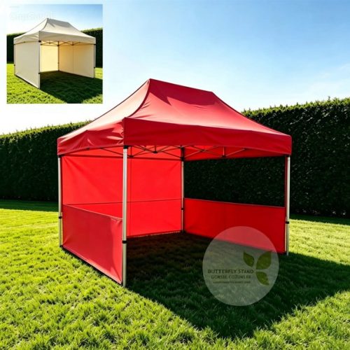 300x450 katlanir gazebo tente model 06 yarim yan duvarli akordiyon cadir renk secenekleri