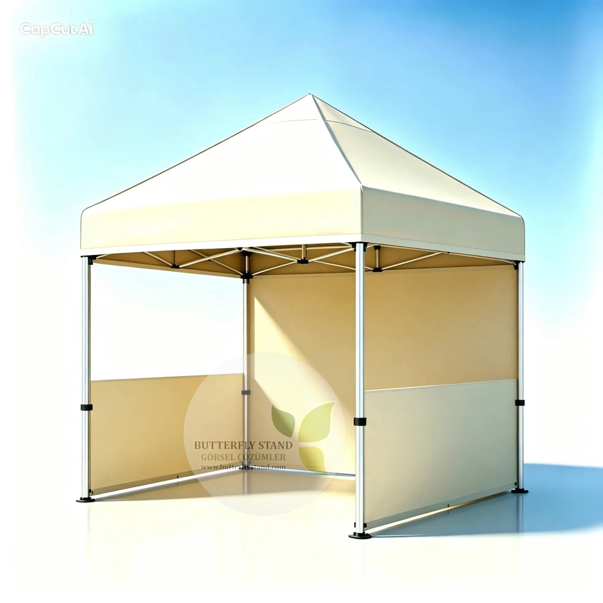 gazebo tente 3x3 yarim yan duvarli katlanir akordiyon cadir renk secenekleri model 05 01