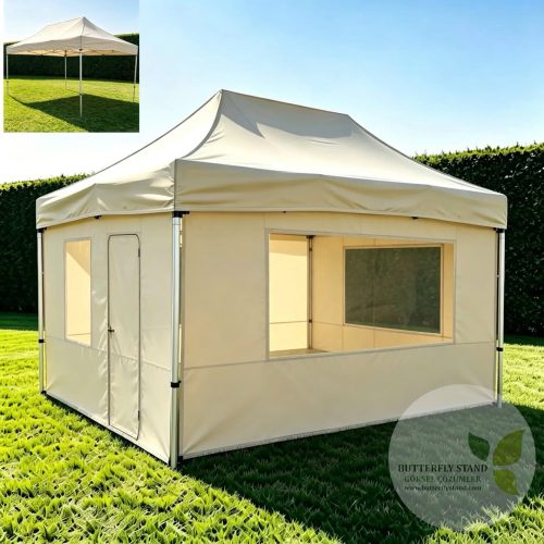 300x450 katlanir gazebo tente model 07 kapili pencereli akordiyon cadir renk secenekleri