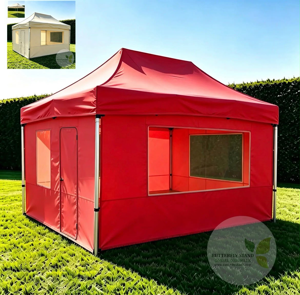 300x450 katlanir gazebo tente model 07 kapili pencereli akordiyon cadir renk secenekleri fiyatlrı