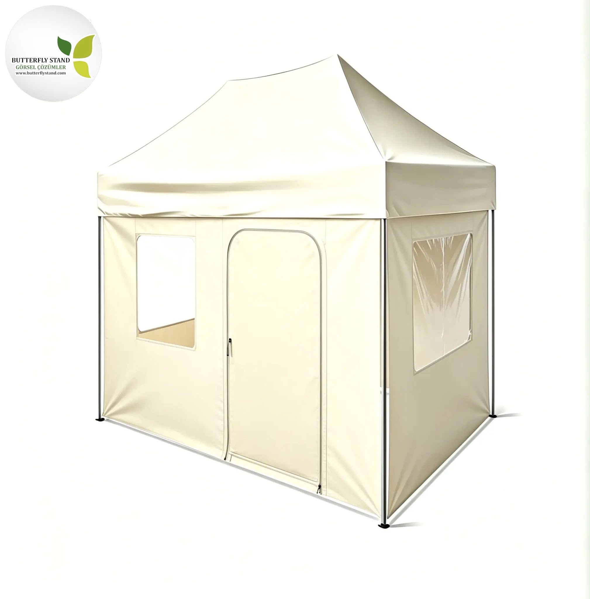 katlanir gazebo tente kapılı pencereli 4 tarafı kapalı model 06