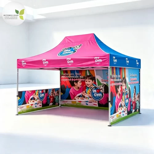 3x4.5 yarim ve tam duvar baskili katlanir stand cadiri model 05