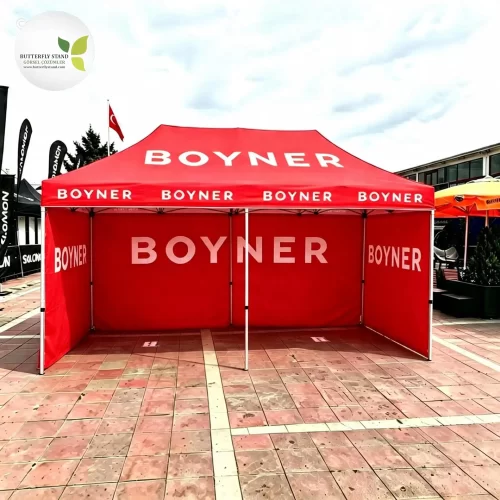 3x6 uc tarafi komple baskili katlanir gazebo tente model 03