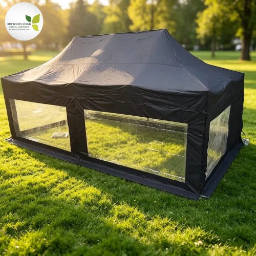 3x6m (300x600cm) Katlanabilir Gazebo Kış Bahçesi Çadırı (Şeffaf Pencereli)