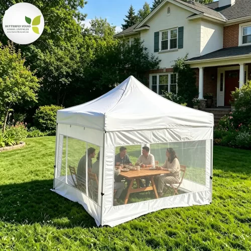 3x4.5m (300x450cm) Katlanabilir Gazebo Kış Bahçesi Çadırı (Şeffaf Pencereli)
