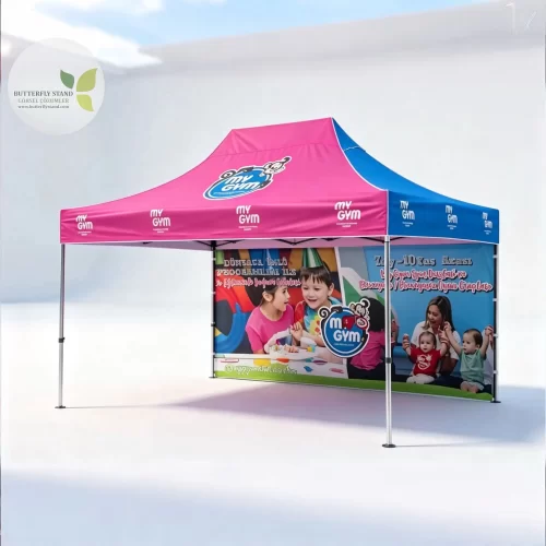 3x4.5 arka duvar baskili katlanir stand cadiri model 02