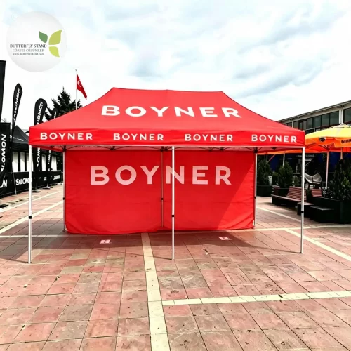 3x6 arka duvar baskili katlanir gazebo tente model 02